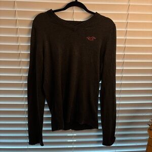 Hollister Gray V-Neck Sweater